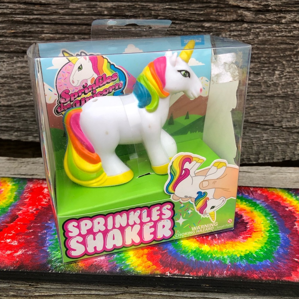 Sprinkles Shaker crafting or Baking Unicorn friend gift whimsical eclectic cute